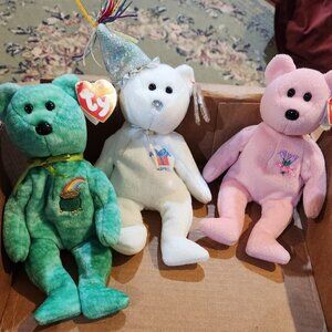Ty Beanie Bears Mum,Killarney,and April